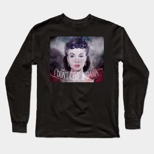 Gone With The Wind quote "I don't give a damn" Scarlett O'Hara Watercolor Long Sleeve T-Shirt